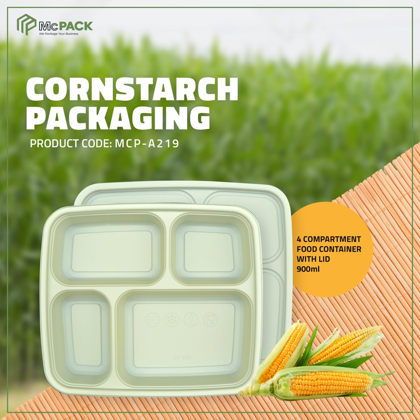 MCPACK Cornstarch packaging